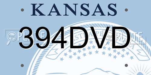 394DVD Kansas License Plate
