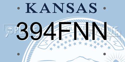 394FNN Kansas License Plate