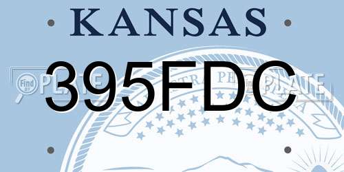 395FDC Kansas License Plate