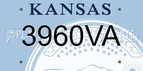 3960VA Kansas License Plate