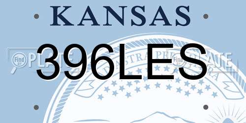 396LES Kansas License Plate