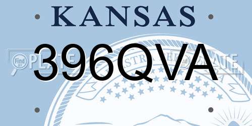 396QVA Kansas License Plate