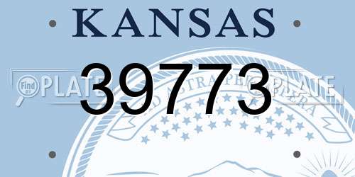 39773 Kansas License Plate