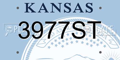 3977ST Kansas License Plate