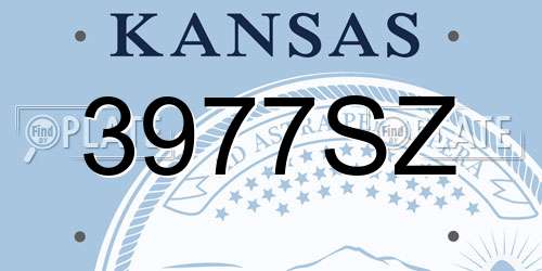3977SZ Kansas License Plate