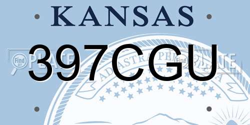 397CGU Kansas License Plate
