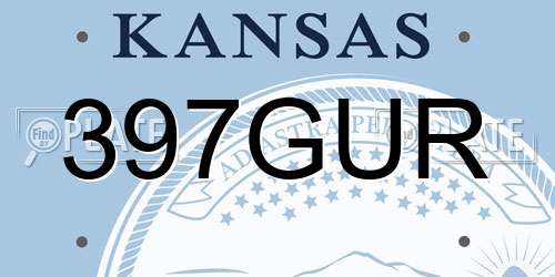 397GUR Kansas License Plate