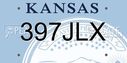 397JLX Kansas License Plate