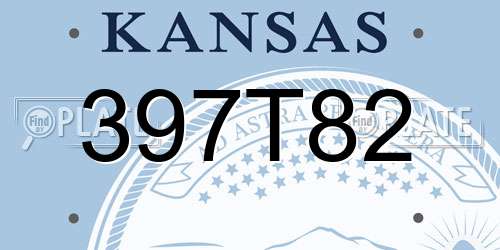 397T82 Kansas License Plate