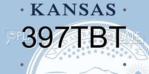 397TBT Kansas License Plate