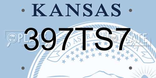 397TS7 Kansas License Plate