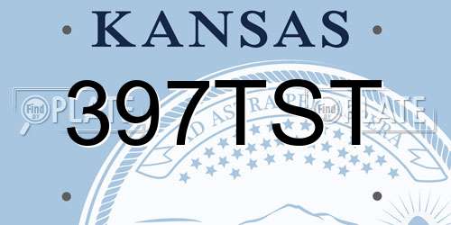 397TST Kansas License Plate