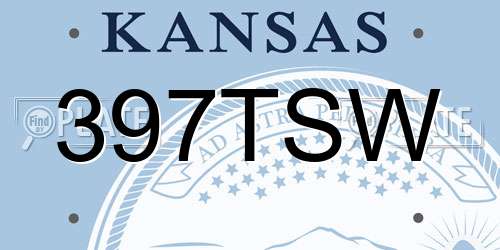 397TSW Kansas License Plate
