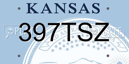 397TSZ Kansas License Plate
