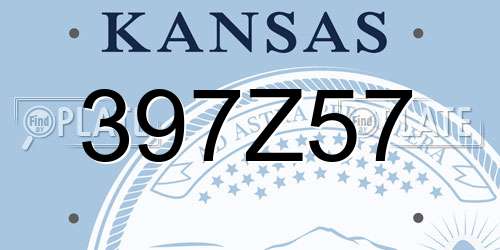 397Z57 Kansas License Plate