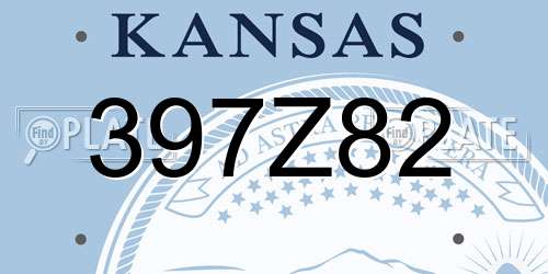 397Z82 Kansas License Plate