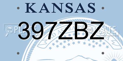 397ZBZ Kansas License Plate