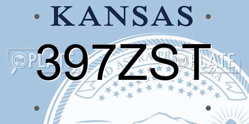 397ZST Kansas License Plate