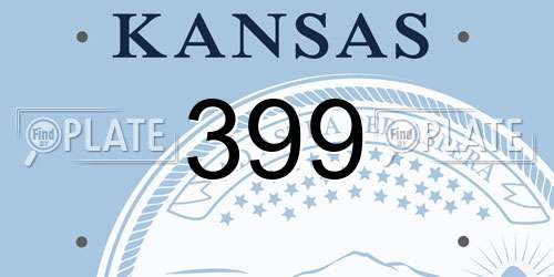 399 Kansas License Plate