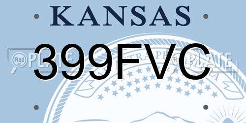 399FVC Kansas License Plate