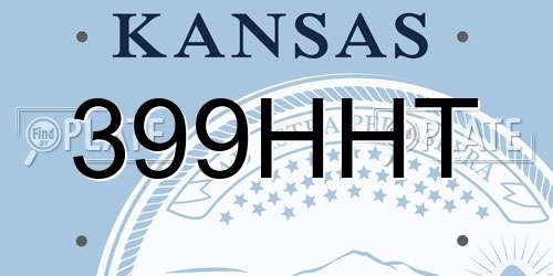 399HHT Kansas License Plate