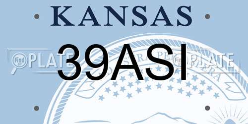 39ASI Kansas License Plate