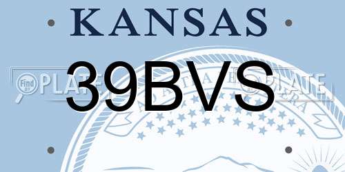 39BVS Kansas License Plate