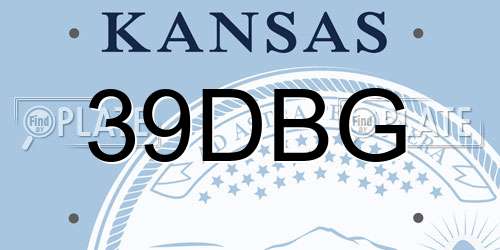 39DBG Kansas License Plate