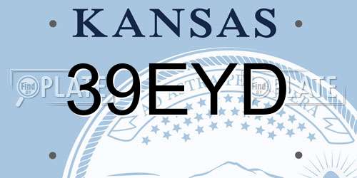 39EYD Kansas License Plate