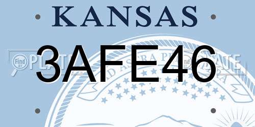 3AFE46 Kansas License Plate