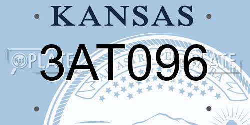 3AT096 Kansas License Plate