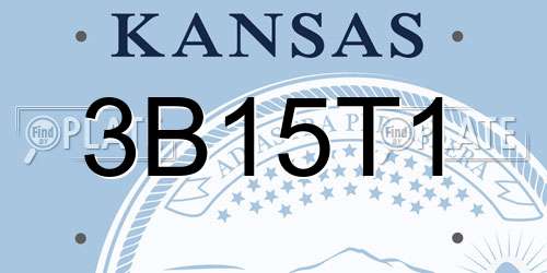 3B15T1 Kansas License Plate