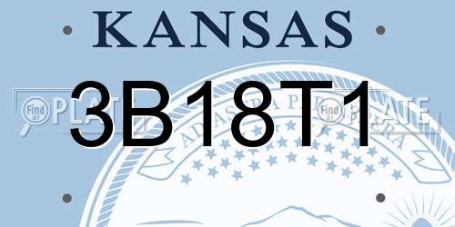 3B18T1 Kansas License Plate