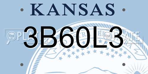 3B60L3 Kansas License Plate