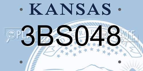 3BS048 Kansas License Plate