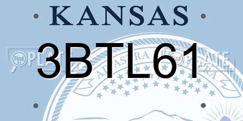 3BTL61 Kansas License Plate