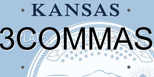 3COMMAS Kansas License Plate