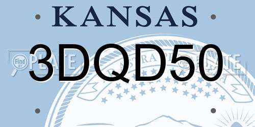 3DQD50 Kansas License Plate