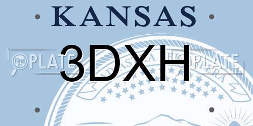 3DXH Kansas License Plate