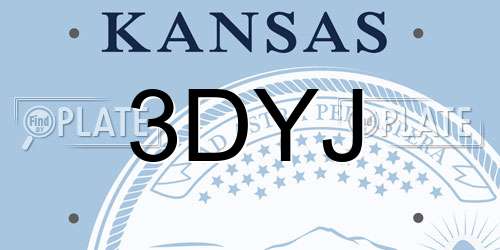 3DYJ Kansas License Plate