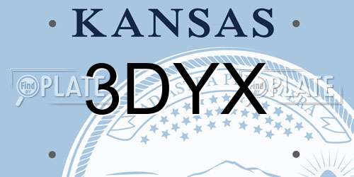 3DYX Kansas License Plate