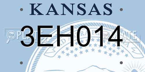 3EH014 Kansas License Plate