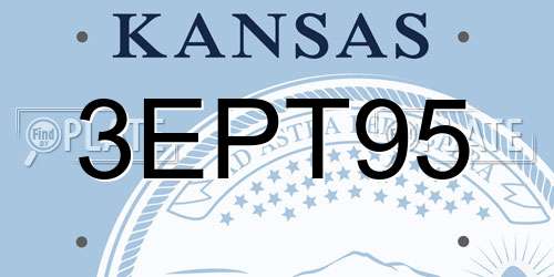3EPT95 Kansas License Plate