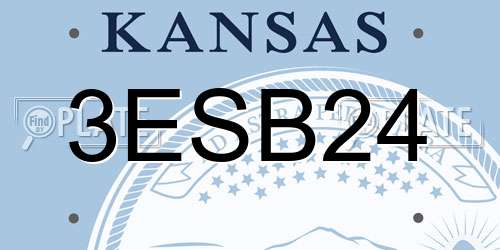 3ESB24 Kansas License Plate