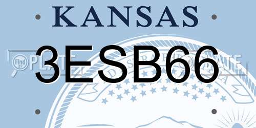 3ESB66 Kansas License Plate