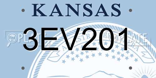 3EV201 Kansas License Plate