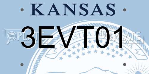 3EVT01 Kansas License Plate