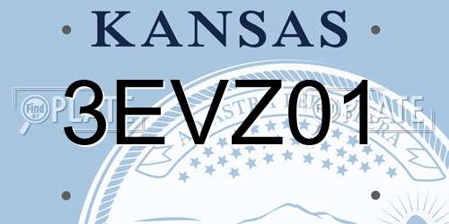 3EVZ01 Kansas License Plate