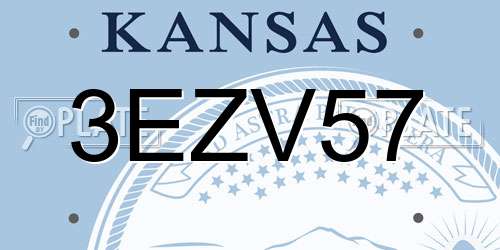 3EZV57 Kansas License Plate