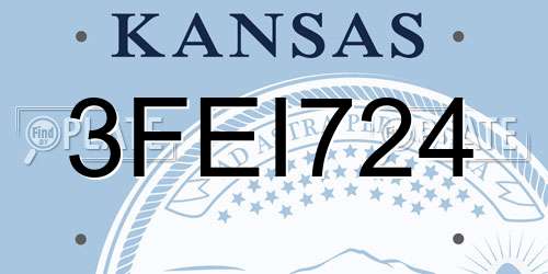 3FEI724 Kansas License Plate
